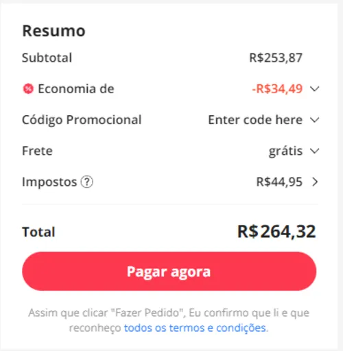 Imagem na descrição da promoção