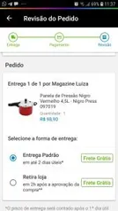 Panela de Pressão Nigro Vermelho 4,5L - Nigro Press - R$99