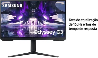 Monitor Gamer Samsung Odyssey 27", FHD, 165Hz, 1ms, ajuste de alt, HDMI, DP, Freesync