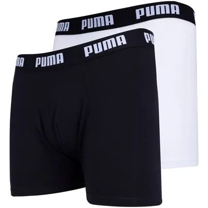  Kit de Cuecas Boxer Cotton Puma com 2 Unidades - Adulto