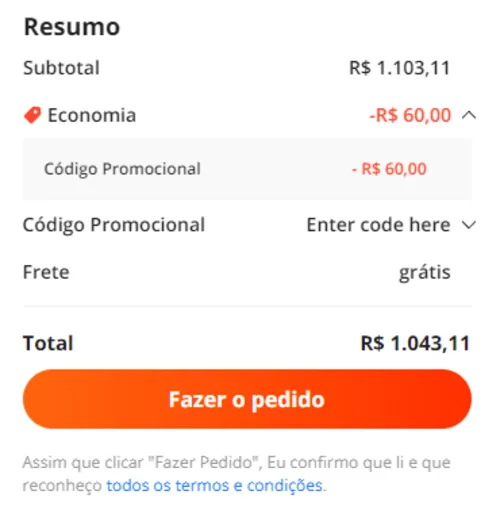 Imagem na descrição da promoção