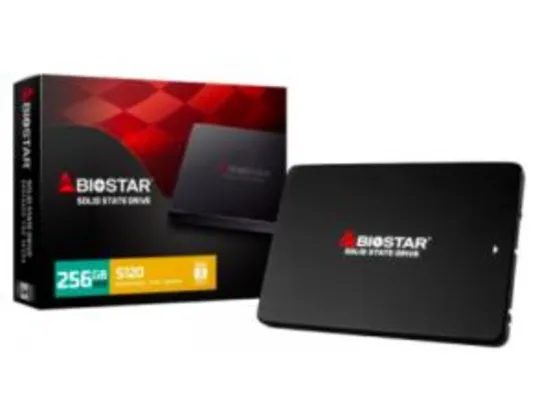 SSD Biostar S120 256GB, Sata III, Leitura 550MBs Gravação 510MBs | R$296