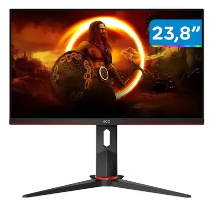 [Cliente Ouro] Monitor Gamer AOC 24" Full HD HDMI 165Hz 1ms 24G2S/BK com Ajuste de Altura