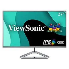 ViewSonic VX2776-SMHD Monitor 27 Ultra delgado IPS Widescreen sem Moldura 1080p, VGA, HDMI e DisplayPort