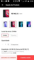 Redmi Note 8 Pro, 6 GB de RAM, 64GB Armazenamento | R$962