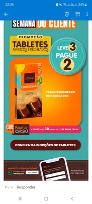 Leve 3 e pague 2 Chocolates Brasil Cacau - os melhores chocolates do mercado