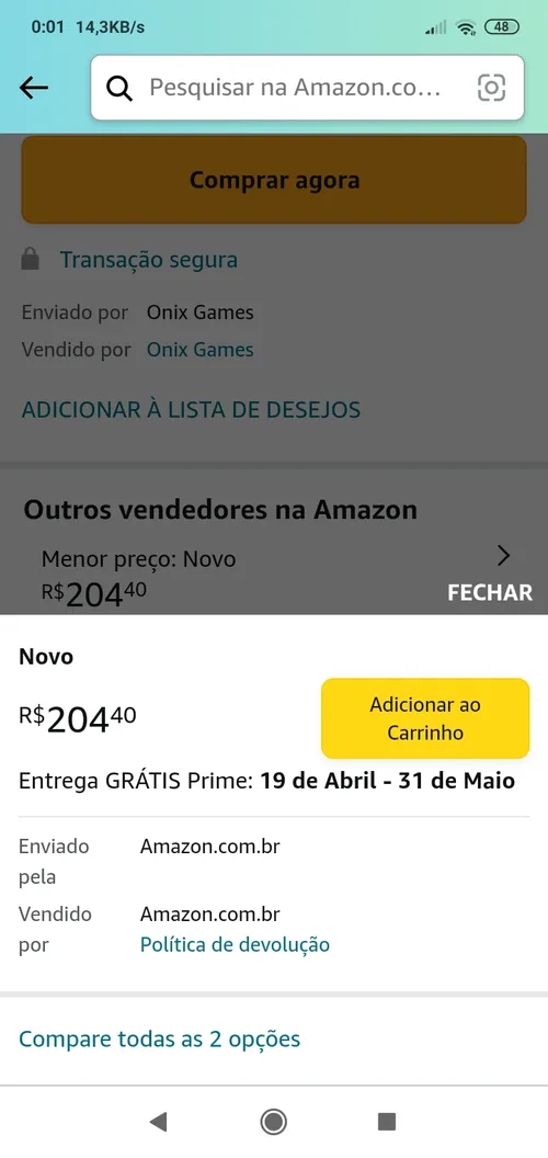 Imagem na descrição da promoção