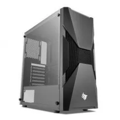 GABINETE GAMER PICHAU TROOPER VIDRO TEMP PRETO