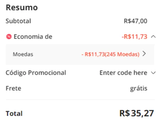 Imagem na descrição da promoção