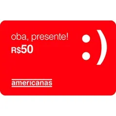 [APP + AME R$ 30]Vale Presente Americanas  - R$50 (Virtual)