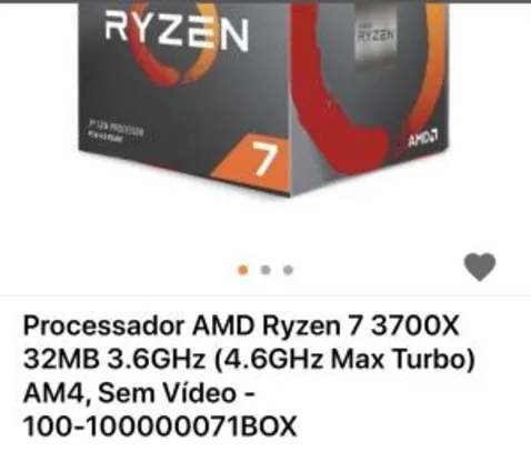 PROCESSADOR AMD RYZEN 7 3700X | R$1.389