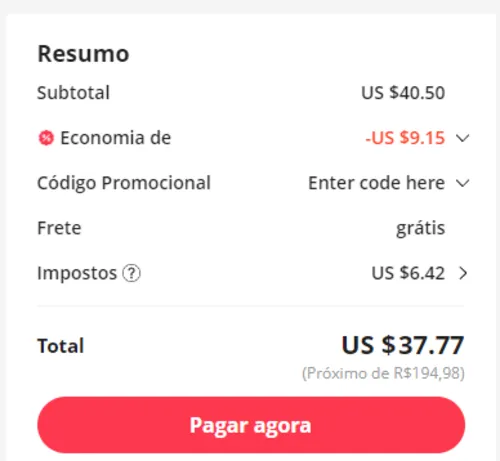 Imagem na descrição da promoção