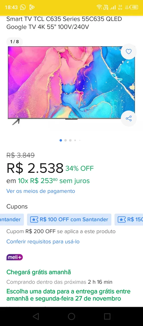 Imagem na descrição da promoção