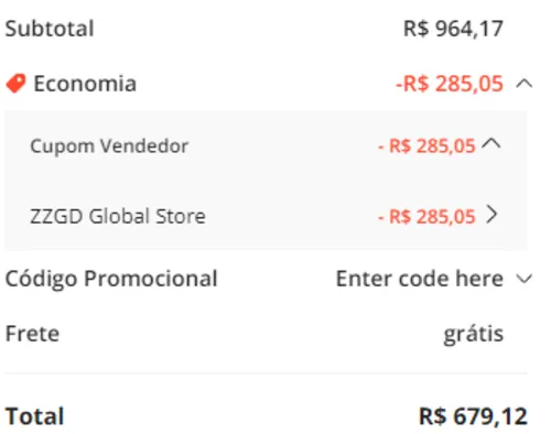 Imagem na descrição da promoção