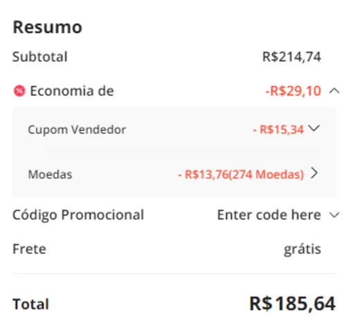 Imagem na descrição da promoção