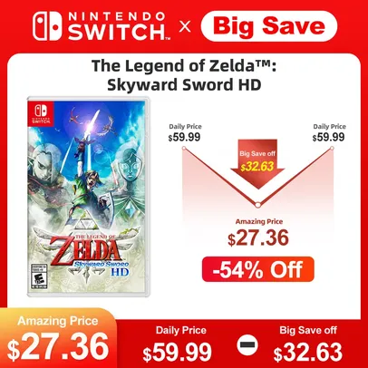 (Taxa inclusa) The Legend of Zelda Skyward Sword HD - Nintendo Switch