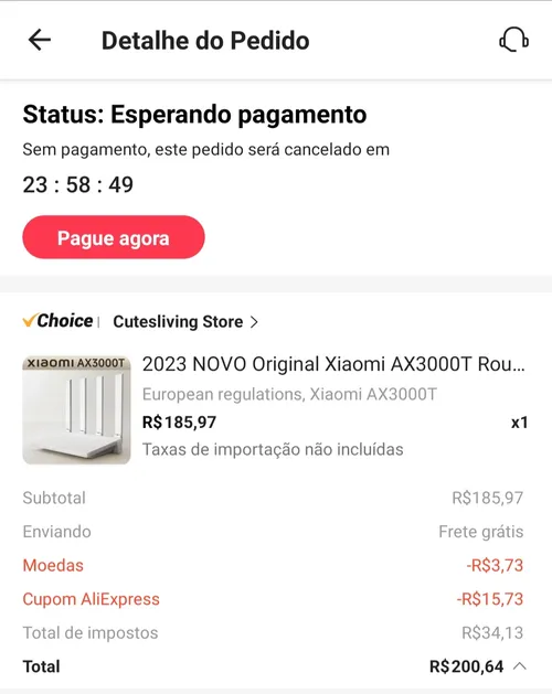 Imagem na descrição da promoção