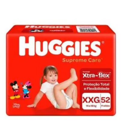 2 pacotes | Fralda Huggies Supreme Care XXG 52 Unidades | R$0,66 a tira | R$35