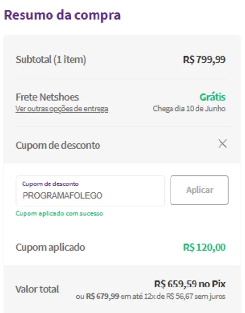 Imagem na descrição da promoção