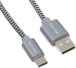 Multilaser WI345 Cabo Usb Tipo C, 1.5m, Cinza