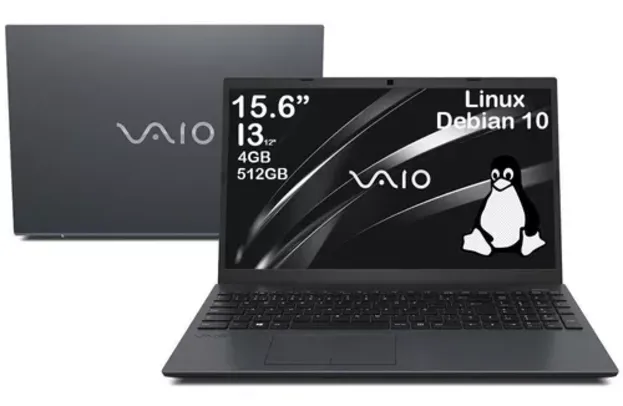 Notebook Vaio Fe15 Fhd I3-1215u 4gb Ssd 512gb Linux Debian