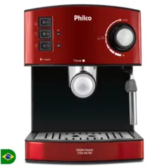 Cafeteira Philco PCF24 Expresso & Cápsulas Inox Red