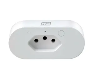 Tomada Inteligente HB Tech WiFi, Gerenciamento de Energia, Branco - HB-T001