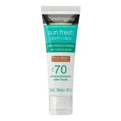 Protetor Solar Facial Neutrogena Sun Fresh Derm Care Pele Negra FPS70 40g