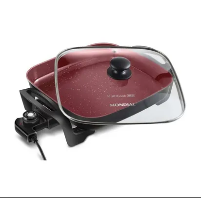 Panela eletrica grill mondial multicook red 1250w pe-49 - Panela Elétrica e Acessórios