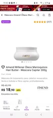 APENAS NO APP - Amend Millenar Óleos Marroquinos Hair Butter - Máscara Capilar 300g