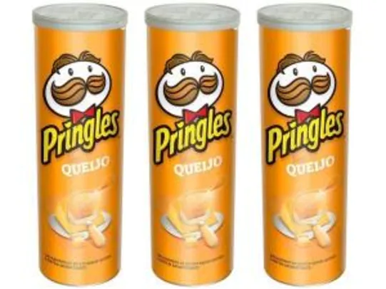 [Clube da Lu]Batata Pringles Queijo 120g - 3 Unidades