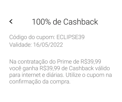 Imagem na descrição da promoção