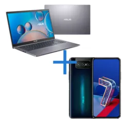 Notebook ASUS X515JF-EJ361T Cinza + Smartphone ASUS ZenFone 7 6GB/128GB Preto