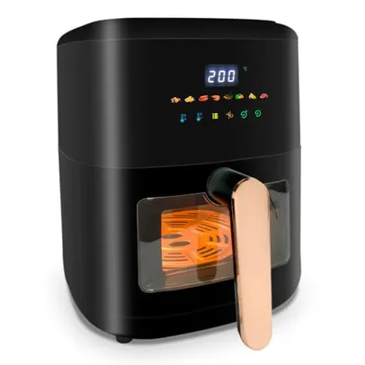 Air Fryer Fritadeira Elétrica Digital Extream 4,5l Preto e Cobre, 127v