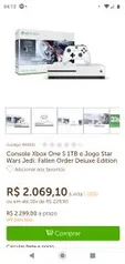 Console Xbox One S 1TB e Jogo Star Wars Jedi: Fallen Order Deluxe Edition