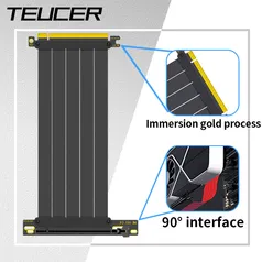 Cabo riser PCI-E Express 4.0 90 ° 15cm