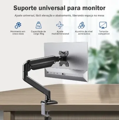 [APP/BR | Moedas] Suporte Articulado para Monitor de 14 a 32 Polegadas Suporta até 10KG 