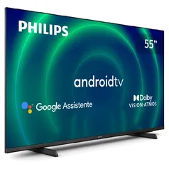 Smart TV Philips 55" 4K UHD LED 55PUG7406/78 Dolby Vision e Dolby Atmos Tecnologia Inteligente Andro