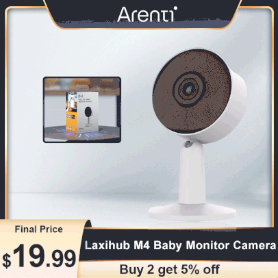 Arenti Laxihub 1080P 2MP Indoor Surveillance Camera de Segurança com WiFi Smart Home Security 