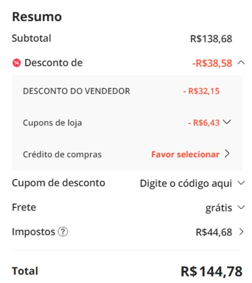 Imagem na descrição da promoção