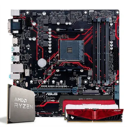 Pichau Kit upgrade, AMD Ryzen 5 3350G, Asus Prime B450M, 8GB DDR4