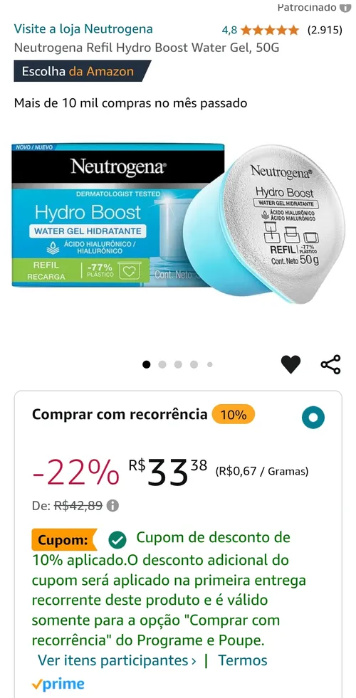 Imagem na descrição da promoção