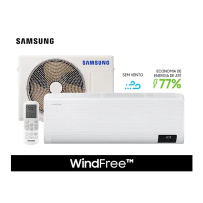 Ar Condicionado Split Inverter Samsung WindFree Sem Vento 9.000 BTU/h Frio Monofásico 220 Volts