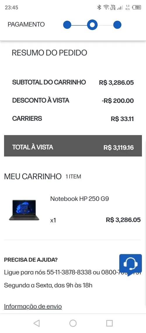 Imagem na descrição da promoção