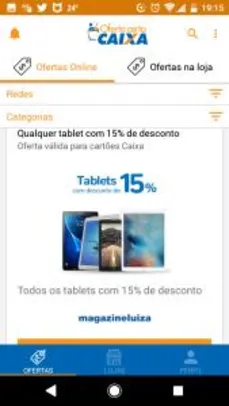 E-Reader e Tablets com 15% de desconto na Magazine Luiza pagando com cartões Caixa