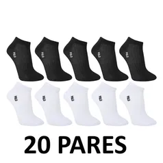 Kit de 20 Pares de Meia Soquete Polo London Club Masculina 