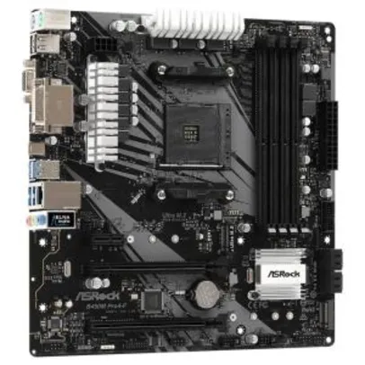 Placa-mãe ASRock B450M Pro4-F AM4 DDR4 | R$683