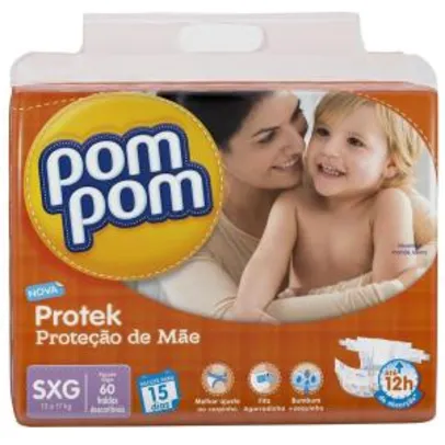 Fralda Pom Pom Protek Proteção de Mãe SXG - 60 Unidades