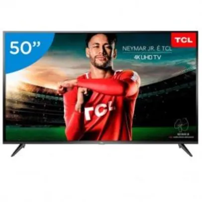 Smart TV LED 50" UHD 4K TCL 50P65US com HDR, Wi-Fi Integrado, Dolby Audio, Design Slim, Entradas HDMI e USB por R$ 1804