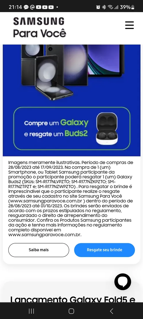 Imagem na descrição da promoção